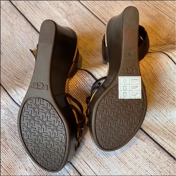 UGG Farrah Huarache Platform Wedge Sandals - Picture 6 of 10